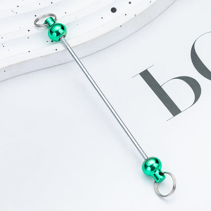 Creative new DIY beaded pole spot gradual change color color beaded keychain pole accessories pendant wholesale