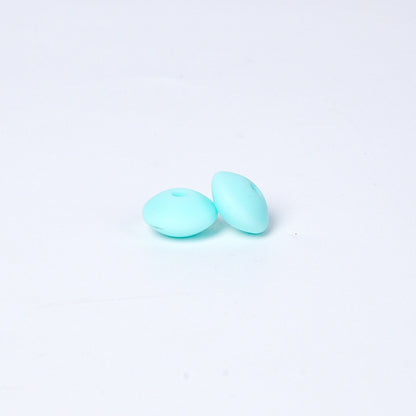 Spot Silicone Beads European and American Jewelry 12mm Small Beads DIY Necklace Beaded Oval Lentil Loose Beads Wholesale