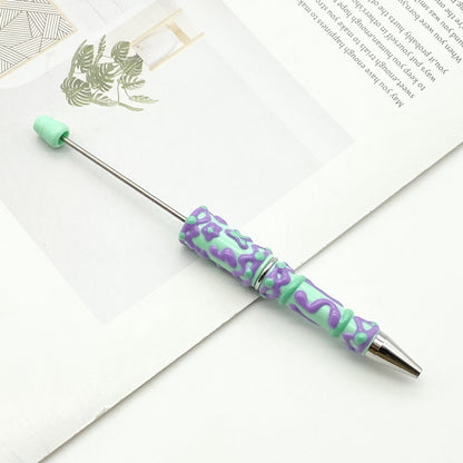 Creative cream glue hand-painted bead pen DIY hand-painted oil ballpoint pen Macaron cream cute pen spot