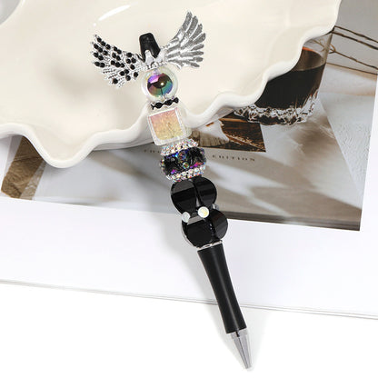 Creative new cartoon rotating bead pen heavy industry glitter high value new ins wind bead pen ballpoint pen