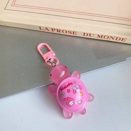 Cute Sanrio printed turtle keychain ins girlfriend schoolbag bag gift pendant car key pendant