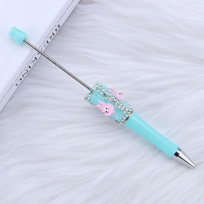 DIY big white rabbit sugar bead pen, cute rabbit dream rabbit dream bead round bead pen manufacturer wholesale