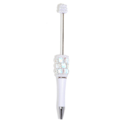 Spot wholesale DIY streamer glass drill ball pen ins high value handmade patch creative multi-color ballpoint pen