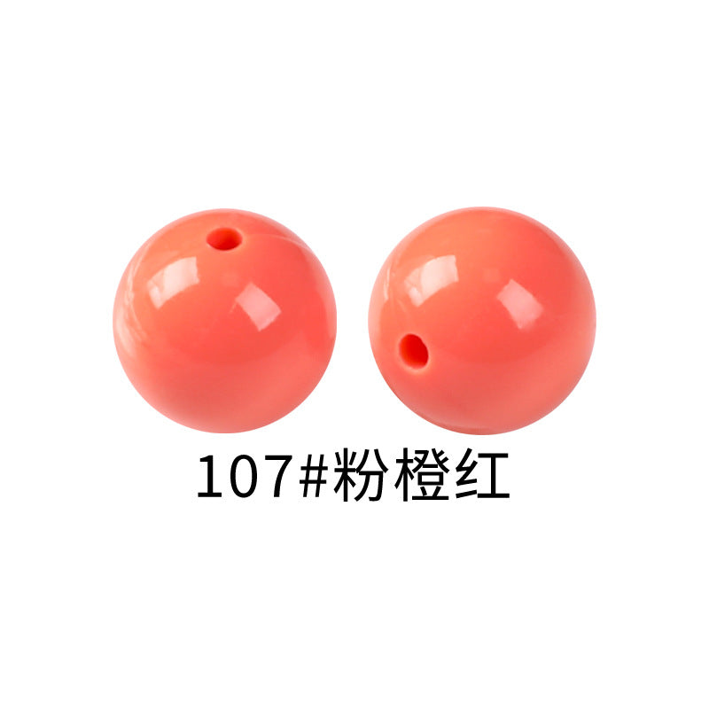 15mm Spot Glossy Silicone Beads Round Loose Beads DIY Jewelry Smooth Oil Injection Silicone Beads Mixed Color Beads