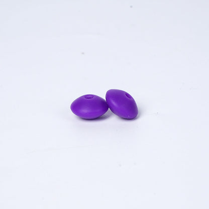 Spot Silicone Beads European and American Jewelry 12mm Small Beads DIY Necklace Beaded Oval Lentil Loose Beads Wholesale