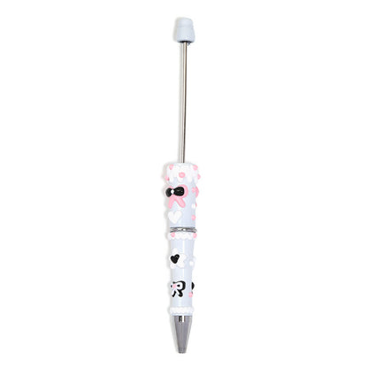 Cream glue hand-painted bead pen Macaron cute grains DIY handmade pen jewelry accessories materials wholesale