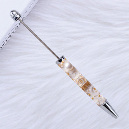 New Style DIY Plastic Beadable Pens with Cartoon Prints