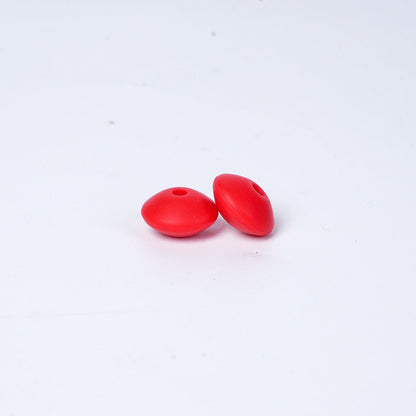 Spot Silicone Beads European and American Jewelry 12mm Small Beads DIY Necklace Beaded Oval Lentil Loose Beads Wholesale #51-100