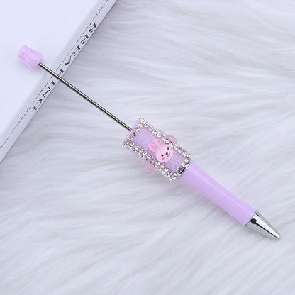 DIY big white rabbit sugar bead pen, cute rabbit dream rabbit dream bead round bead pen manufacturer wholesale