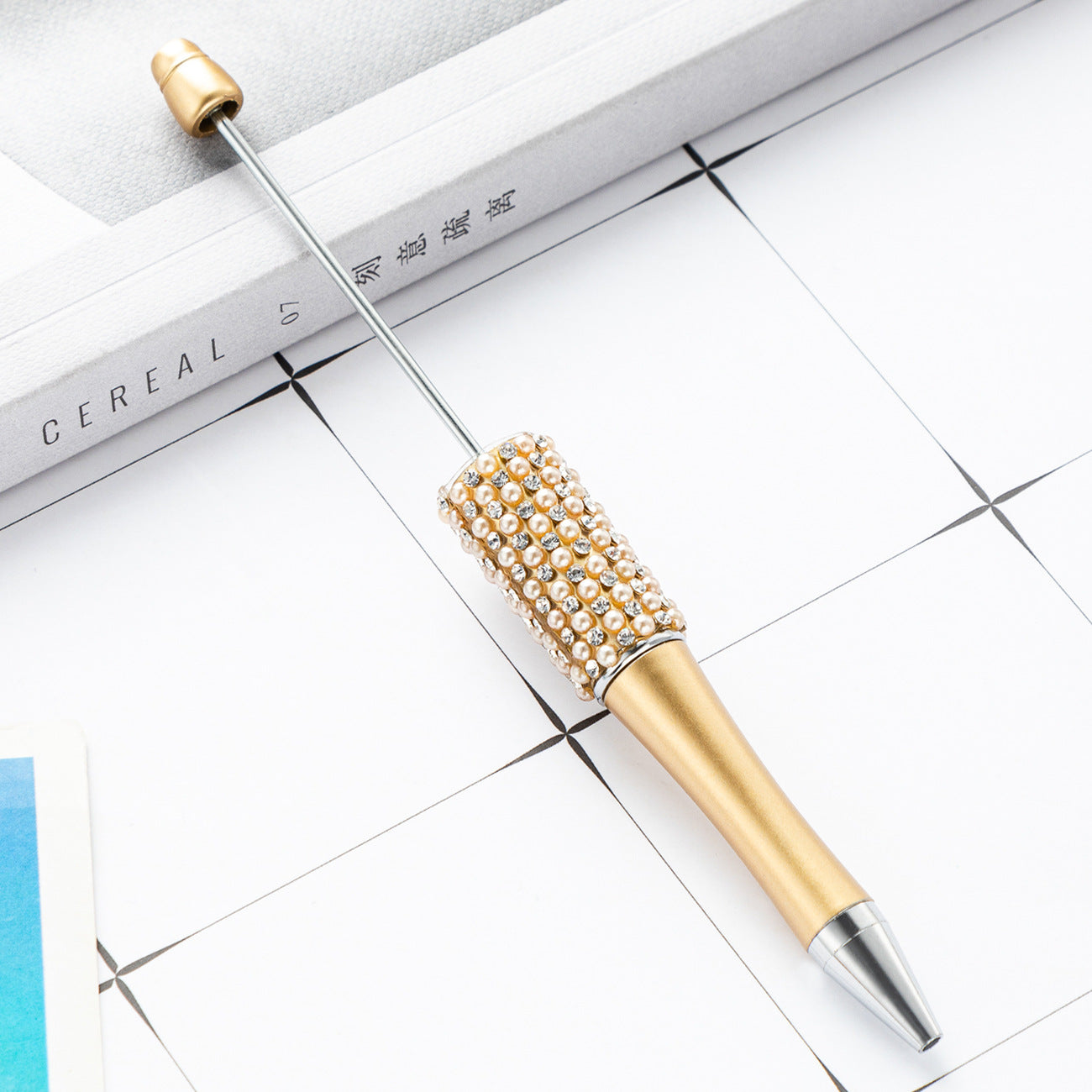 New diamond bead pen spot wholesale creative hand sticker diamond bead pen multi-color bag diamond ballpoint pen