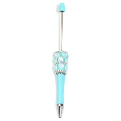 Cross-border new love bead pen cartoon creative DIY ballpoint pen neutral pen handmade full diamond bead pen