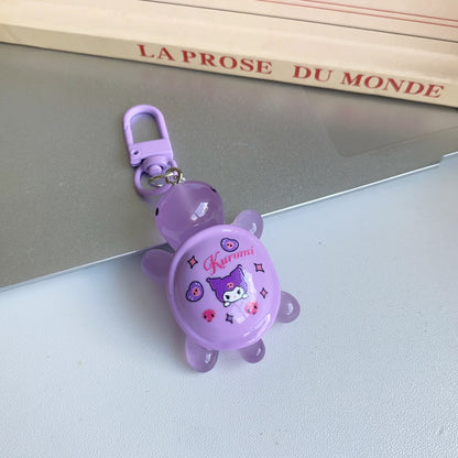 Cute Sanrio printed turtle keychain ins girlfriend schoolbag bag gift pendant car key pendant