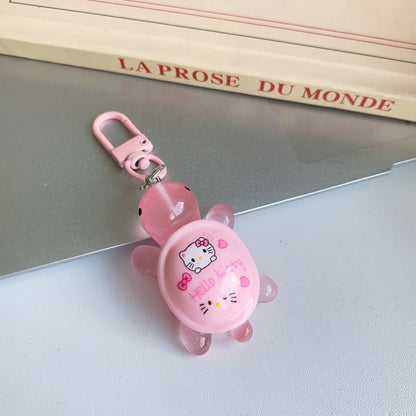Cute Sanrio printed turtle keychain ins girlfriend schoolbag bag gift pendant car key pendant