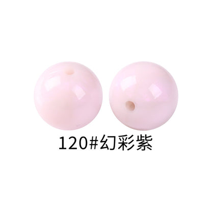15mm Spot Glossy Silicone Beads Round Loose Beads DIY Jewelry Smooth Oil Injection Silicone Beads Mixed Color Beads
