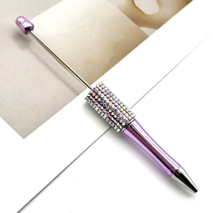 UV electroplated colored diamond bead pen DIY multi-color diamond beaded ballpoint pen handmade rhinestone gift pen manufacturer wholesale