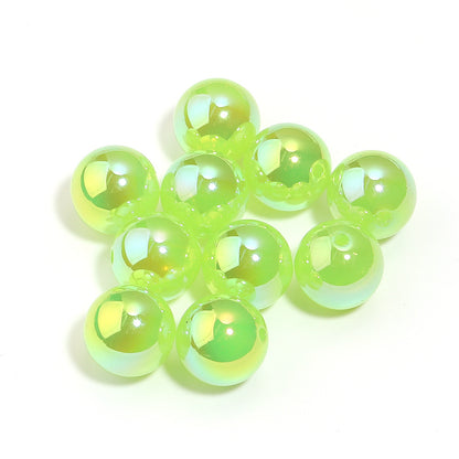 16Mm white moonlight plated colored round beads acrylic magic round beads DIY jewelry accessories versatile pen beads beaded loose beads