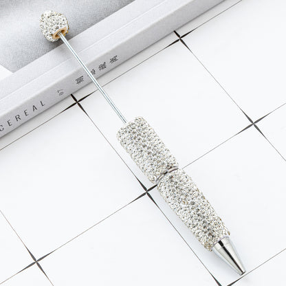 New DIY full diamond bead pen hand-attached drill AB colored diamond beaded ballpoint pen multi-color plastic bead pen wholesale