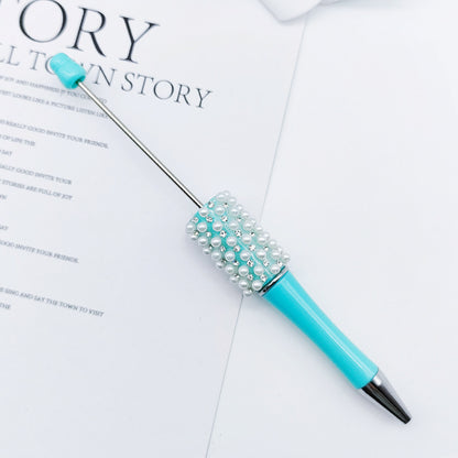 DIY Pearl Diamond Bead Pen Hand Sticker Diamond Ballpoint Pen Flash Diamond Pearl Diamond Beadedpen Spot Wholesale