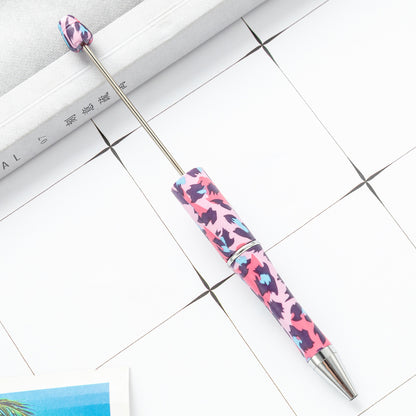 Pink and White Breast Cancer Awareness Ribbon Printed Beadable Pens