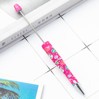 Creative DIY plastic bead pen new nurse section series beaded ballpoint pen spot wholesale printing bead pen