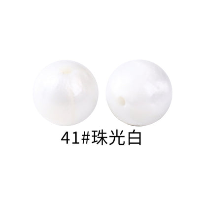 15mm Spot Glossy Silicone Beads Round Loose Beads DIY Jewelry Smooth Oil Injection Silicone Beads Mixed Color Beads