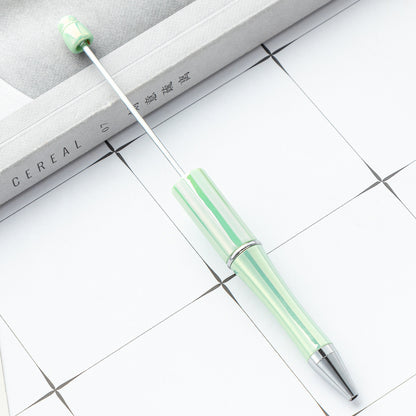 Cross-border plastic bead pen wholesale student creative handmade DIY ballpoint pen new UV gradual change bead pen wholesale