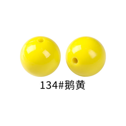 15mm Spot Glossy Silicone Beads Round Loose Beads DIY Jewelry Smooth Oil Injection Silicone Beads Mixed Color Beads #51-68