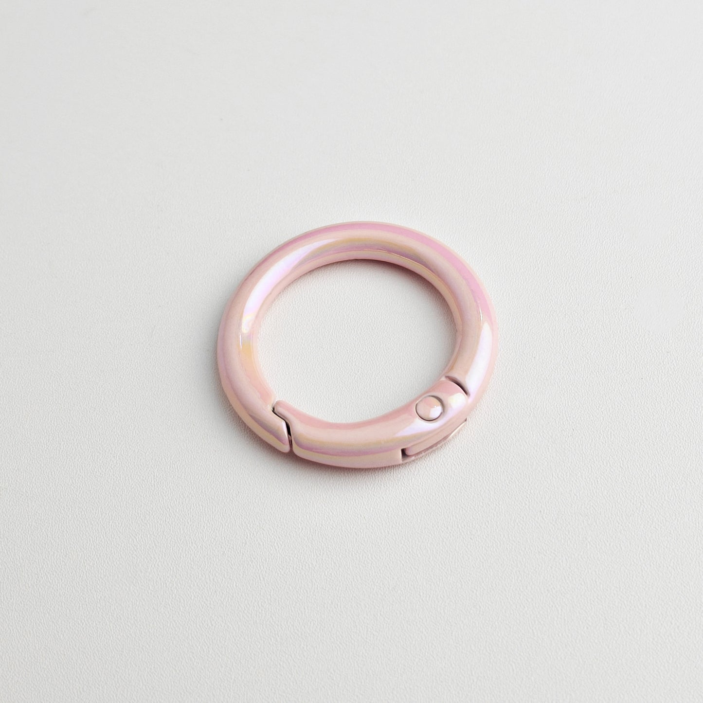 20Mm UV electroplated color spring buckle ab color Mapei spring ring DIY jewelry accessories alloy round connection keychain