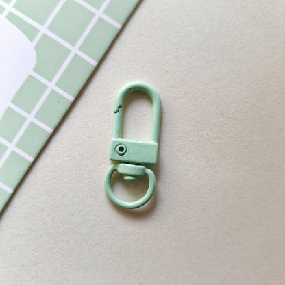 32*12mm Candy Color Paint Zinc Alloy Door Buckle Rotating Fast Hanging Shrimp Lobster Buckle Keychain Bag Doll Buckle Accessories