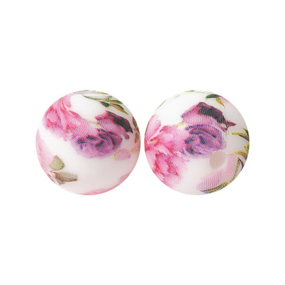 15mm Silicone Beads Water Transfer Beads DIY Jewelry Bead Pen Loose Beads Wholesale #151-200