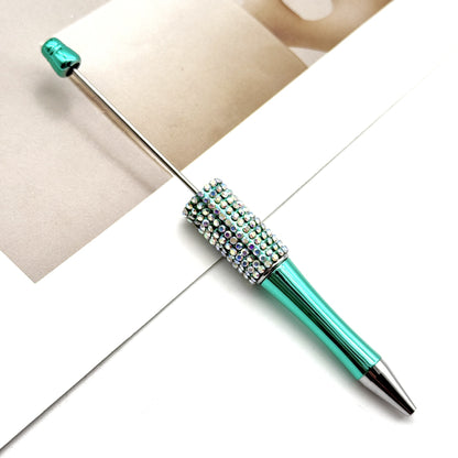 UV electroplated colored diamond bead pen DIY multi-color diamond beaded ballpoint pen handmade rhinestone gift pen manufacturer wholesale