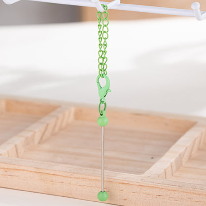 New DIY mini beaded keychain creative personalized bag pendant keychain candy-colored metal keychain