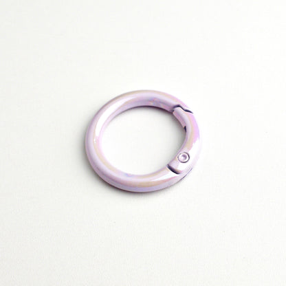 20Mm UV electroplated color spring buckle ab color Mapei spring ring DIY jewelry accessories alloy round connection keychain