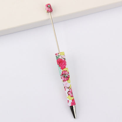 DIY bead pen printing pattern creative plastic beading puzzle leopard print floral cow tiger pattern bead pen wholesale