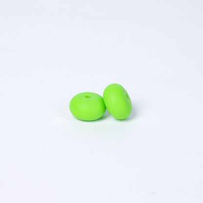 Spot 14mm Small Abacus Beads Food Grade Silicone Beads DIY Men's and Women's Jewelry Necklaces Oval Beads Wholesale #51-93