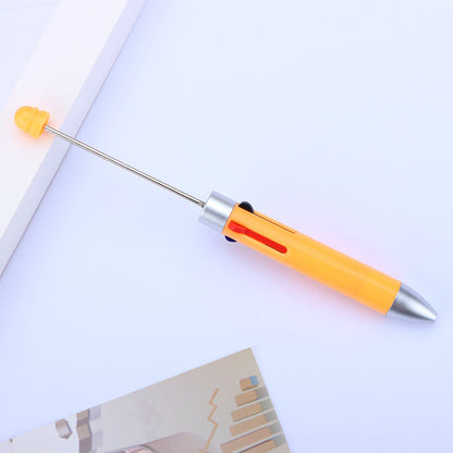 Business four-color bead pen DIY handmade jewelry bead pen cute puzzle multi-color plastic ballpoint pen gift pen