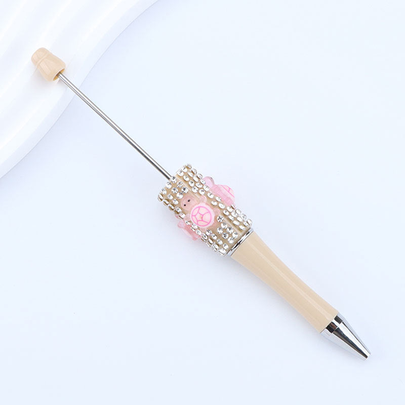 DIY turtle broken diamond bead pen Internet celebrity turtle dream turtle super cute turtle diamond pen bead round bead cute pen