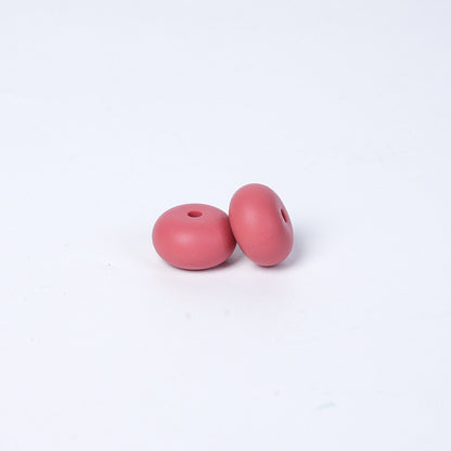 Spot 14mm Small Abacus Beads Food Grade Silicone Beads DIY Men's and Women's Jewelry Necklaces Oval Beads Wholesale