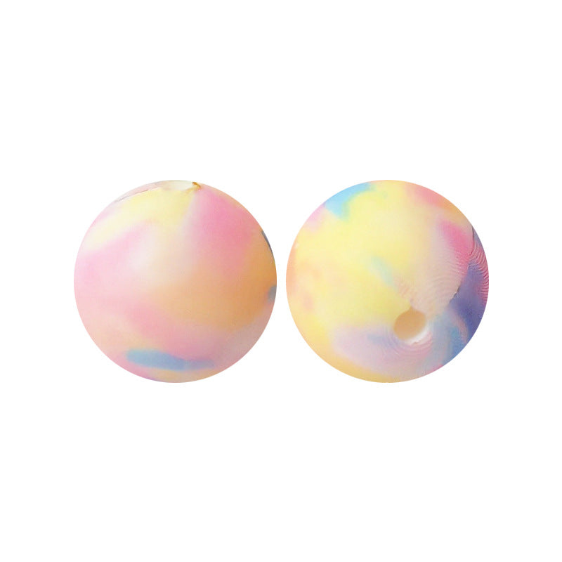 15mm silicone beads water transfer beads DIY jewelry bead pen loose beads wholesale