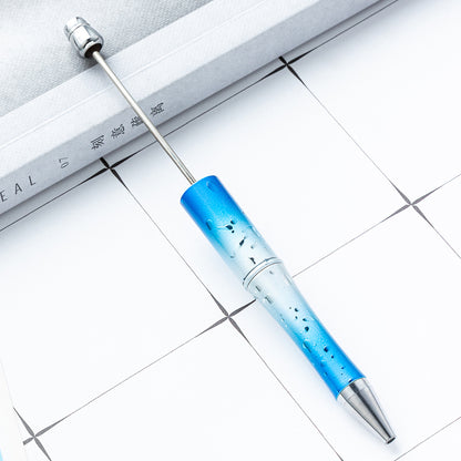 New DIY starry sky bead pen UV electroplating beaded ballpoint pen starry sky sequins gradual change bead pen manufacturers wholesale