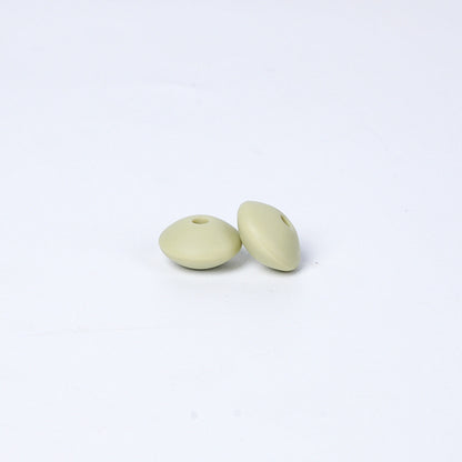 Spot Silicone Beads European and American Jewelry 12mm Small Beads DIY Necklace Beaded Oval Lentil Loose Beads Wholesale #101-137