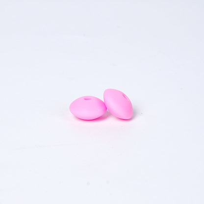 Spot Silicone Beads European and American Jewelry 12mm Small Beads DIY Necklace Beaded Oval Lentil Loose Beads Wholesale #101-137