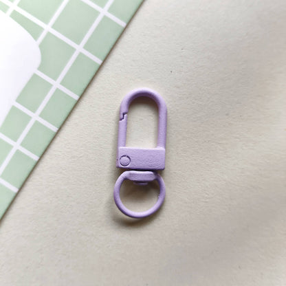 32*12mm Candy Color Paint Zinc Alloy Door Buckle Rotating Fast Hanging Shrimp Lobster Buckle Keychain Bag Doll Buckle Accessories
