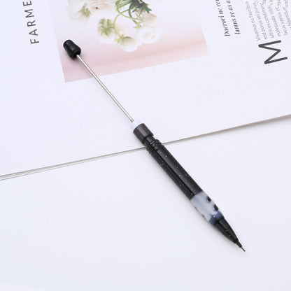 ABS plastic beaded pencil 0.5 free sharpening pencil DIY continuous lead automatic pencil student writing gift wholesale