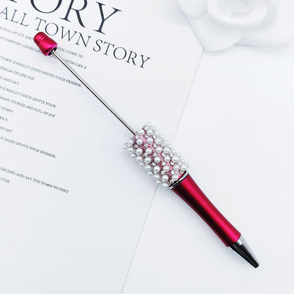 DIY Pearl Diamond Bead Pen Hand Sticker Diamond Ballpoint Pen Flash Diamond Pearl Diamond Beadedpen Spot Wholesale