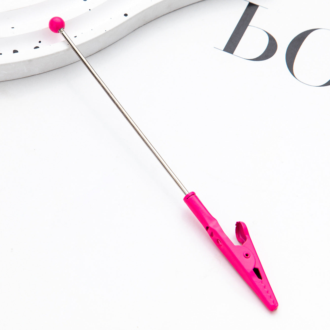DIY Beaded Business Card Clip Metal Toothed Crocodile Note Clip Desktop Memo Message Clip Card Clip Spot Wholesale