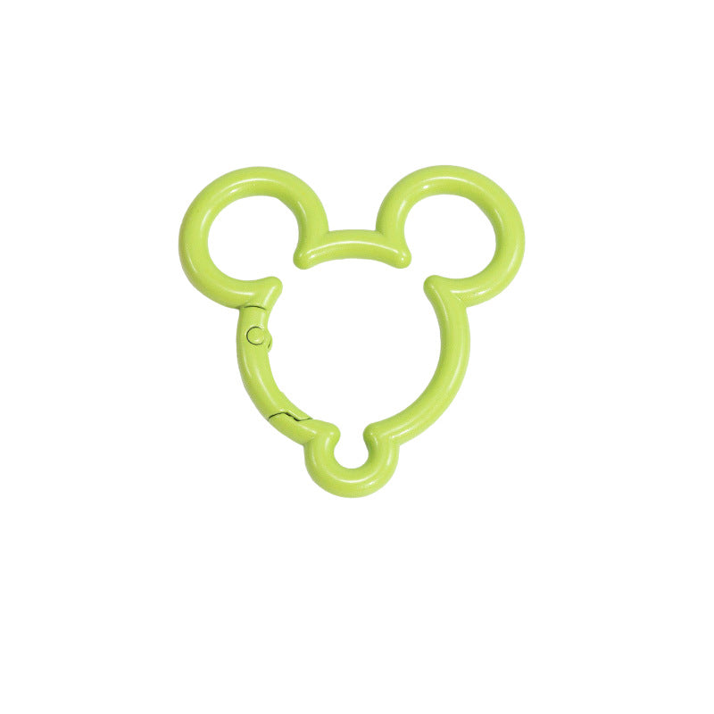 44*44mm Violent Bear Spring Buckle Open Ring Mickey Spring Ring Keychain Jewelry DIY Accessories Alloy Connecting Ring