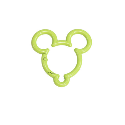 44*44mm Violent Bear Spring Buckle Open Ring Mickey Spring Ring Keychain Jewelry DIY Accessories Alloy Connecting Ring