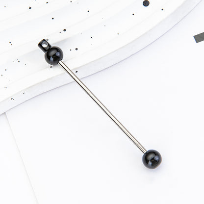 New DIY beaded pole, creative handmade beaded keychain accessories pendant pole metal beaded pole