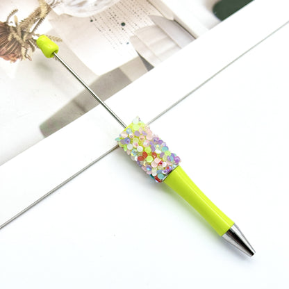 New DIY petal sequined bead pen, Macaron multi-color bead-piercing ballpoint pen cross-border sprouting pen manufacturers wholesale